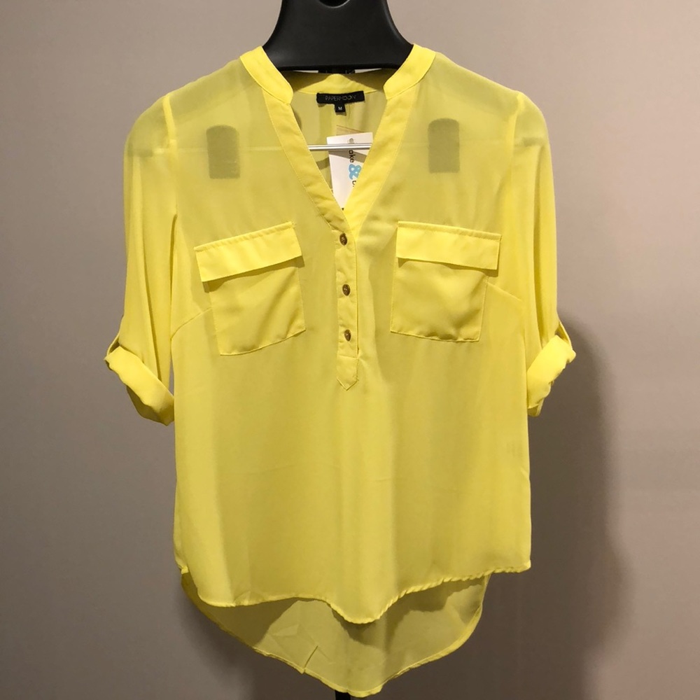 Papermoon yellow shirt